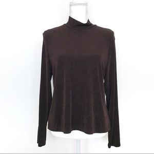 Amanda Vintage Turtleneck Long Sleeve Brown